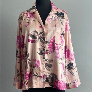 Victoria's Secret Floral Pajama Set Size Large